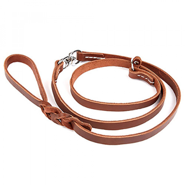 Doggie 1,1x150 Cm Eğitimci Boğmalı Deri Gezdirme Brown | Köpek Eğitim Tasması