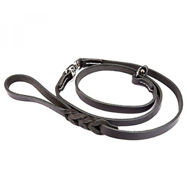 Doggie 1,5x160 Cm Eğitimci Boğmalı Deri Gezdirme Black | Köpek Eğitim Tasması