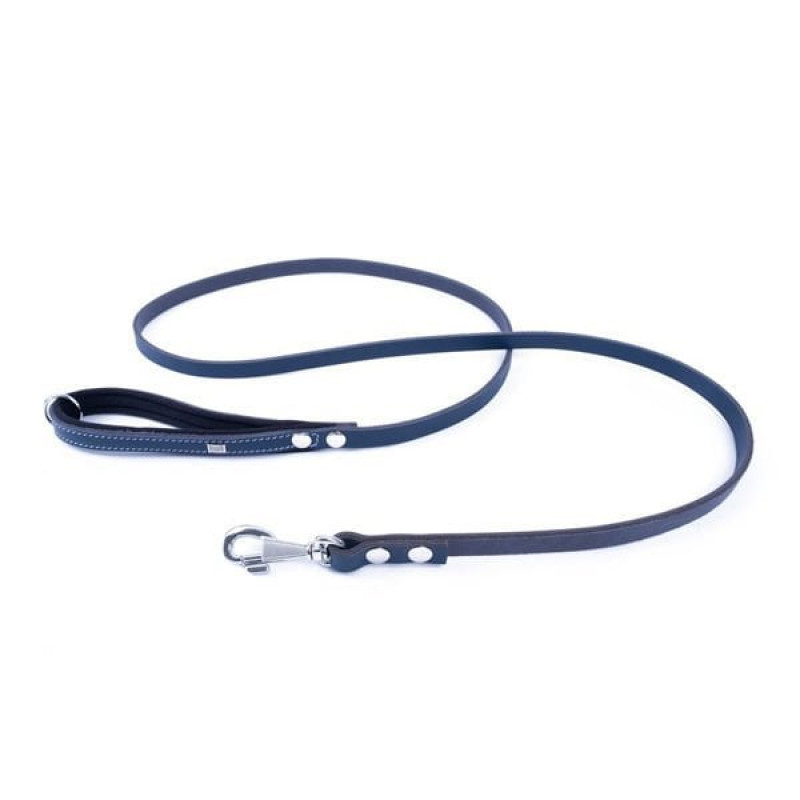 Doggie 1,5x160 Cm Konfor Klasik Deri Gezdirme Royalblue | Köpek Gezdirme Tasması
