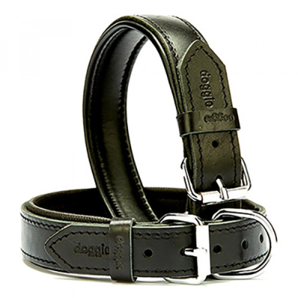 Doggie 1,5x20-25 Cm Yumuşak Firstclass Deri Boyun Tasması Siyah | Köpek Boyun Tasması