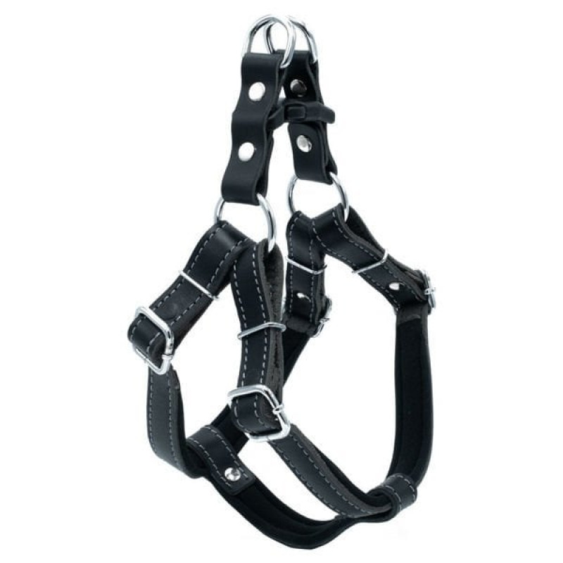 Doggie 1,5x35 40 Cm Konfor Ronin Deri Göğüs Tasması Siyah | Köpek Göğüs Tasması