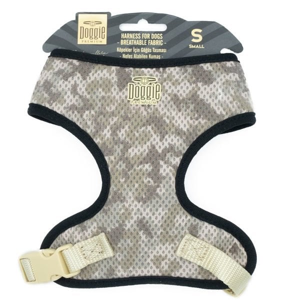Doggie 1.5x35cm Havalı Dokuma Küçük Irk Göğüs Tasması Kamuflaj | Köpek Göğüs Tasması