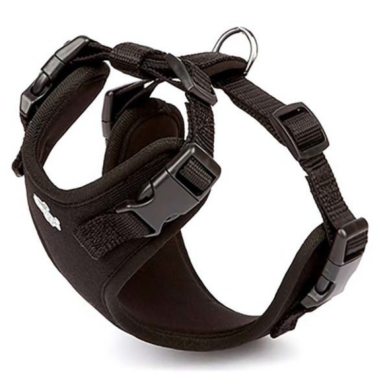 Doggie 1,5x40-50 Cm Havalı Ped Dokuma Göğüs Tasması Siyah | Köpek Göğüs Tasması