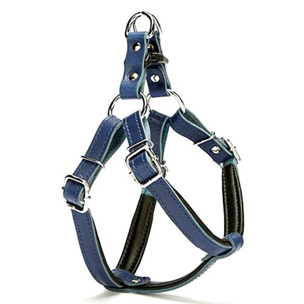 Doggie 1,5x45 Cm Fırstclass Deri Ronın Göğüs Tasması Small Mavi | Köpek Göğüs Tasması