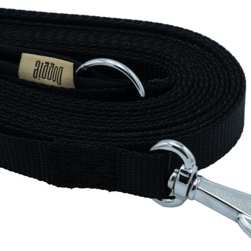 Doggie 1,5x700 Cm Özel Üretim Ekstra Uzun Dokuma Gezdirme Kayışı Siyah | Köpek Gezdirme Tasması