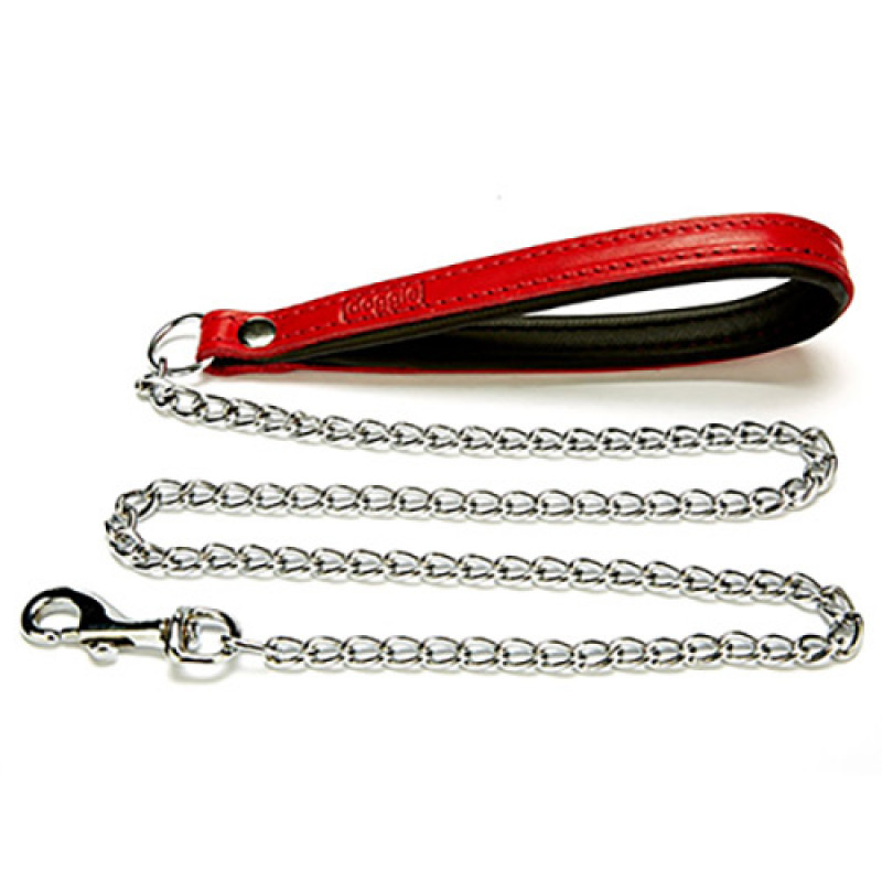 Doggie 2,5x110 Cm Konfor Deri Saplı Zincirli Gezdirme Red | Köpek Gezdirme Tasması Doggie 2,5x110 Cm Konfor Deri Saplı Zincirli Gezdirme Red | Köpek Gezdirme Tasması