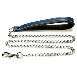 2,5x110 Cm Konfor Deri Saplı Zincirli Gezdirme Royalblue | Köpek Gezdirme Tasması 2,5x110 Cm Konfor Deri Saplı Zincirli Gezdirme Royalblue | Köpek Gezdirme Tasması