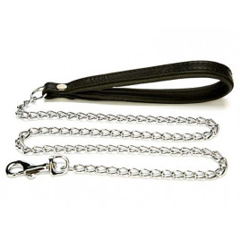 2,5x110 Cm Konfor Deri Saplı Zincirli Gezdirme Siyah | Köpek Gezdirme Tasması 2,5x110 Cm Konfor Deri Saplı Zincirli Gezdirme Siyah | Köpek Gezdirme Tasması