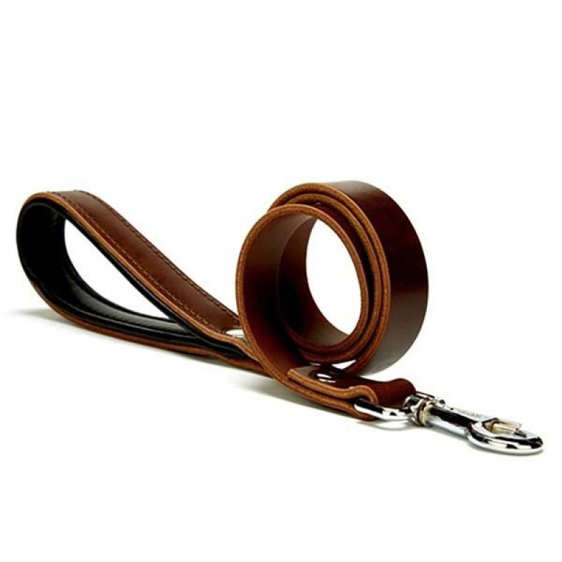 Doggie 2,5x120 Cm Yumuşak Deri Firstclass Gezdirme Brown | Köpek Gezdirme Tasması