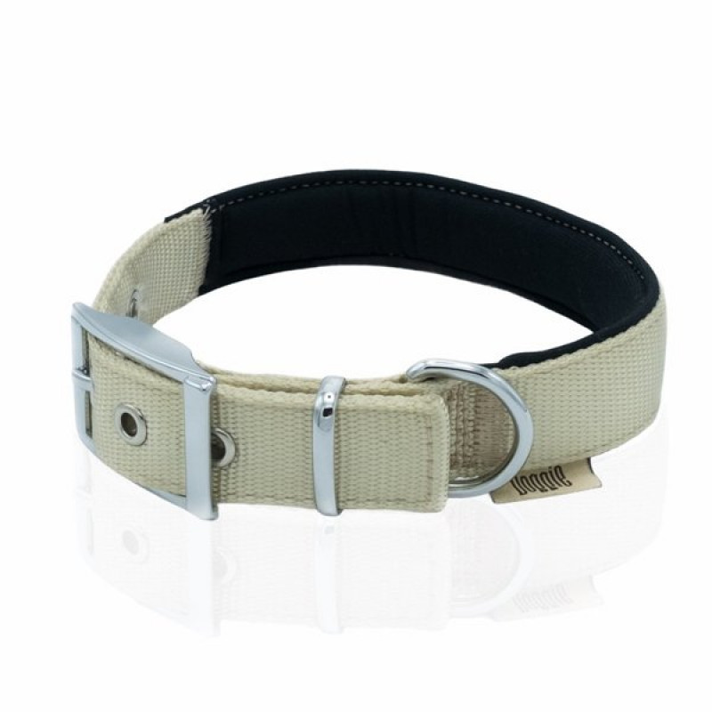 Doggie 2,5x37-45 Cm Elit Dokuma Boyun Tasması Haki Medium | Köpek Boyun Tasması