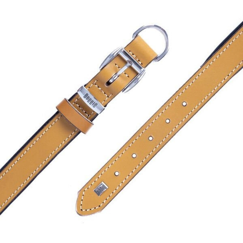 Doggie 2,5x37 45 Cm Konfor Deri Sade Boyun Tasması Camel | Köpek Boyun Tasması