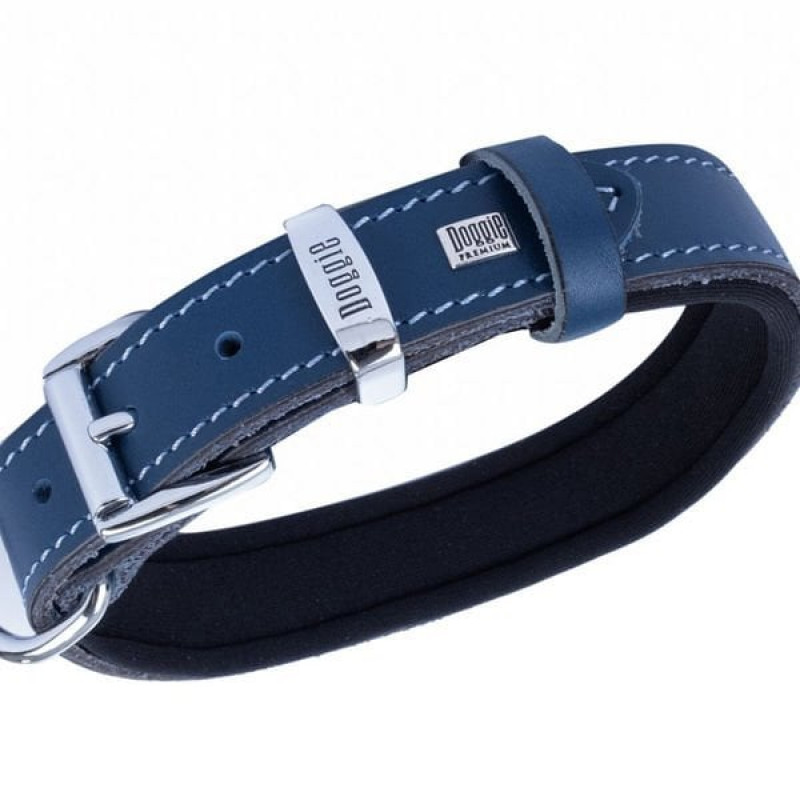 Doggie 2,5x37 45 Cm Konfor Deri Sade Boyun Tasması Royalblue | Köpek Boyun Tasması
