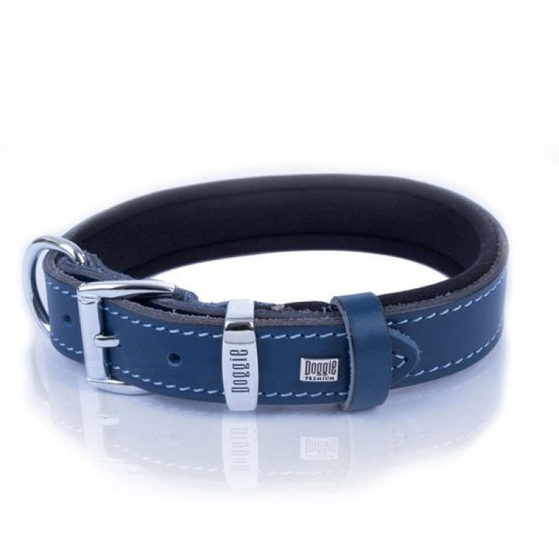 Doggie 2,5x37 45 Cm Konfor Deri Sade Boyun Tasması Royalblue | Köpek Boyun Tasması