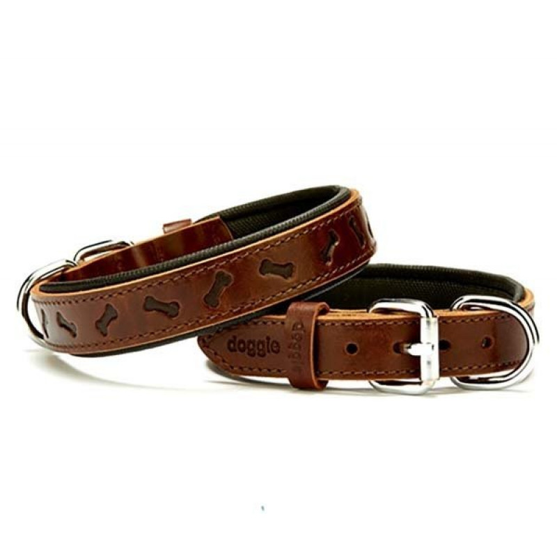 Doggie 2.5x45 Cm Comfort Deri Kemik Desenli Boyun Tasması Medium Kahverengi | Köpek Boyun Tasması Doggie 2.5x45 Cm Comfort Deri Kemik Desenli Boyun Tasması Medium Kahverengi | Köpek Boyun Tasması