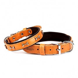 2.5x45 Cm Comfort Deri Kemik Süslü Boyun Tasması Medium Camel | Köpek Boyun Tasması 2.5x45 Cm Comfort Deri Kemik Süslü Boyun Tasması Medium Camel | Köpek Boyun Tasması