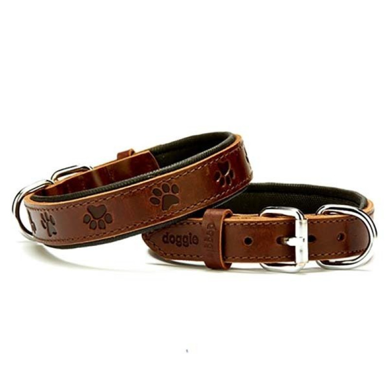 Doggie 2.5x45 Cm Comfort Deri Pati Desenli Boyun Tasması Medium Kahverengi | Köpek Boyun Tasması Doggie 2.5x45 Cm Comfort Deri Pati Desenli Boyun Tasması Medium Kahverengi | Köpek Boyun Tasması
