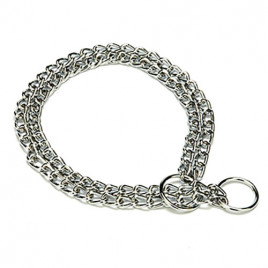 2,5x50 50 Cm Duble Zincir Boğmalı Tasma Krom Kaplama | Köpek Eğitim Tasması