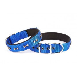 2,5x50 Cm Comfort Dokuma Kemikli Boyun Tasması Large Mavi | Köpek Boyun Tasması 2,5x50 Cm Comfort Dokuma Kemikli Boyun Tasması Large Mavi | Köpek Boyun Tasması