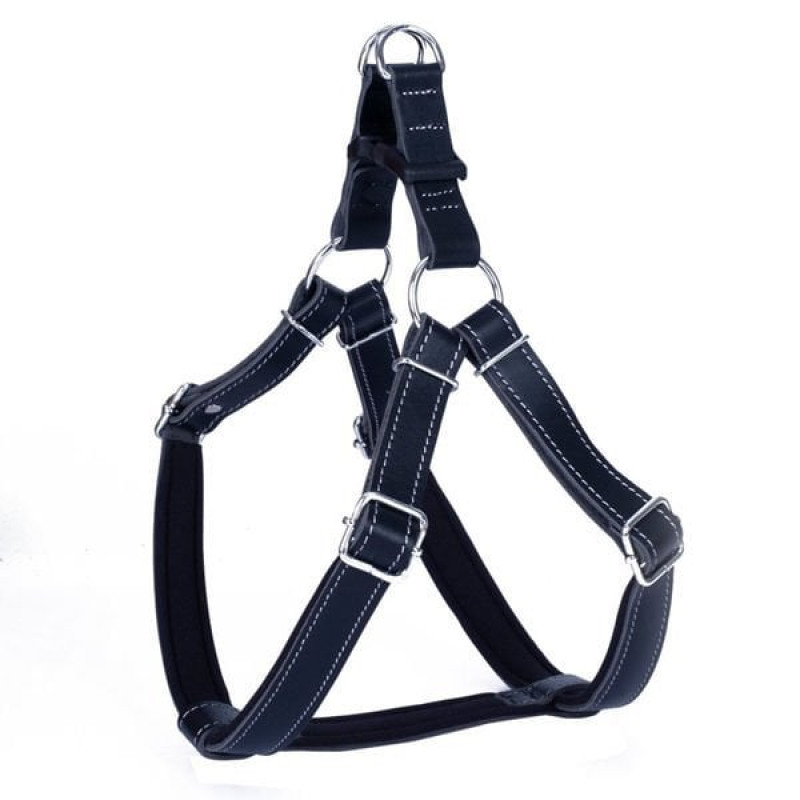 Doggie 2,5x65 75 Cm Konfor Ronin Deri Göğüs Tasması Siyah | Köpek Göğüs Tasması