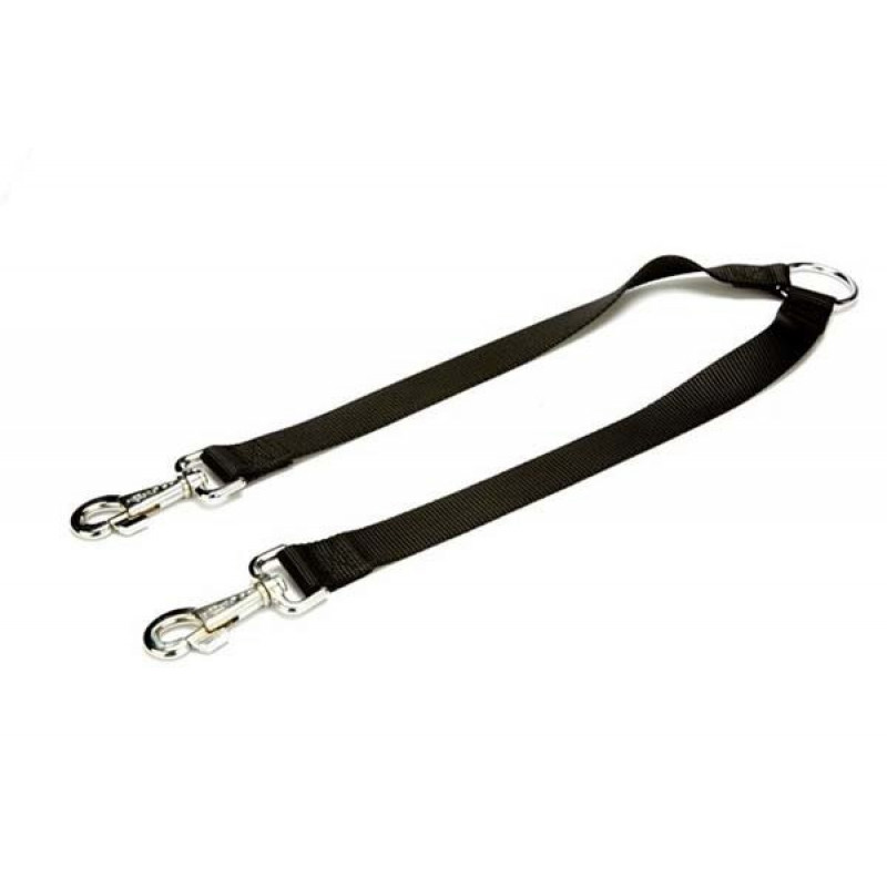 Doggie 2,5x70-60 Cm Dokumadan Çift Köpek Gezdirme Kayışı Siyah | Köpek Gezdirme Tasması