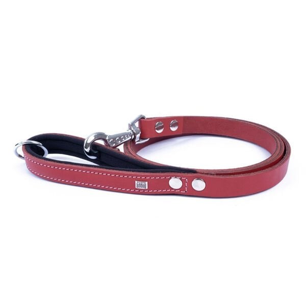 Doggie 2x140 Cm Konfor Klasik Deri Gezdirme Kırmızı | Köpek Gezdirme Tasması