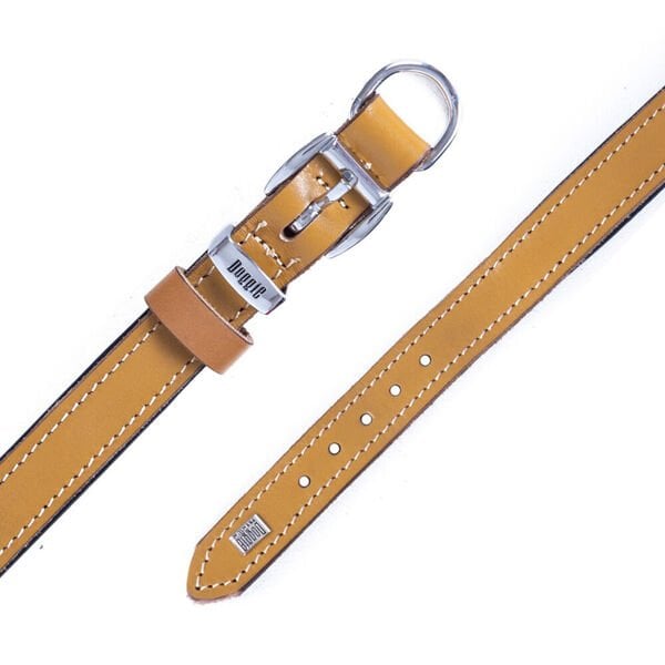 Doggie 2x35 40 Cm Konfor Deri Sade Boyun Tasması Camel | Köpek Boyun Tasması