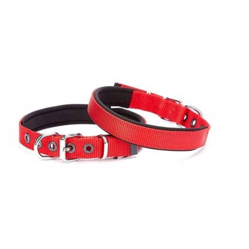 Doggie 2x35 40 Cm Konfor Dokuma Sade Boyun Tasması Kırmızı | Köpek Boyun Tasması