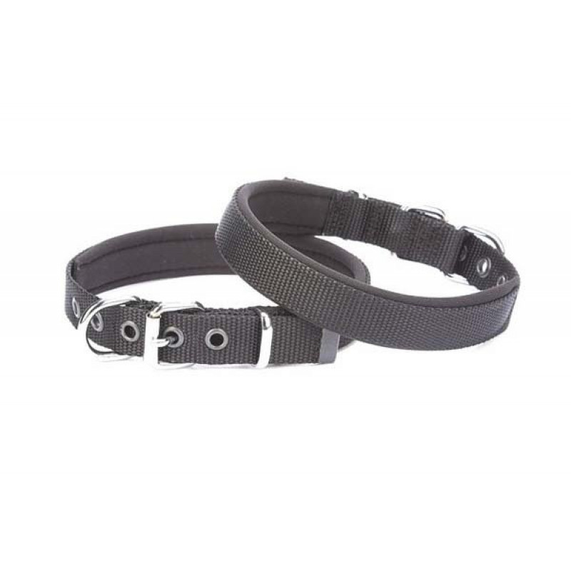 Doggie 2x35 40 Cm Konfor Dokuma Sade Boyun Tasması Siyah | Köpek Boyun Tasması