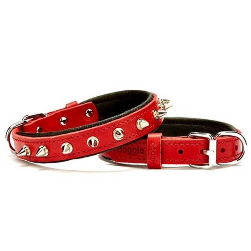 Doggie 2x35 Cm Comfort Deri Çivili Boyun Tasması Small Kırmızı | Köpek Boyun Tasması Doggie 2x35 Cm Comfort Deri Çivili Boyun Tasması Small Kırmızı | Köpek Boyun Tasması