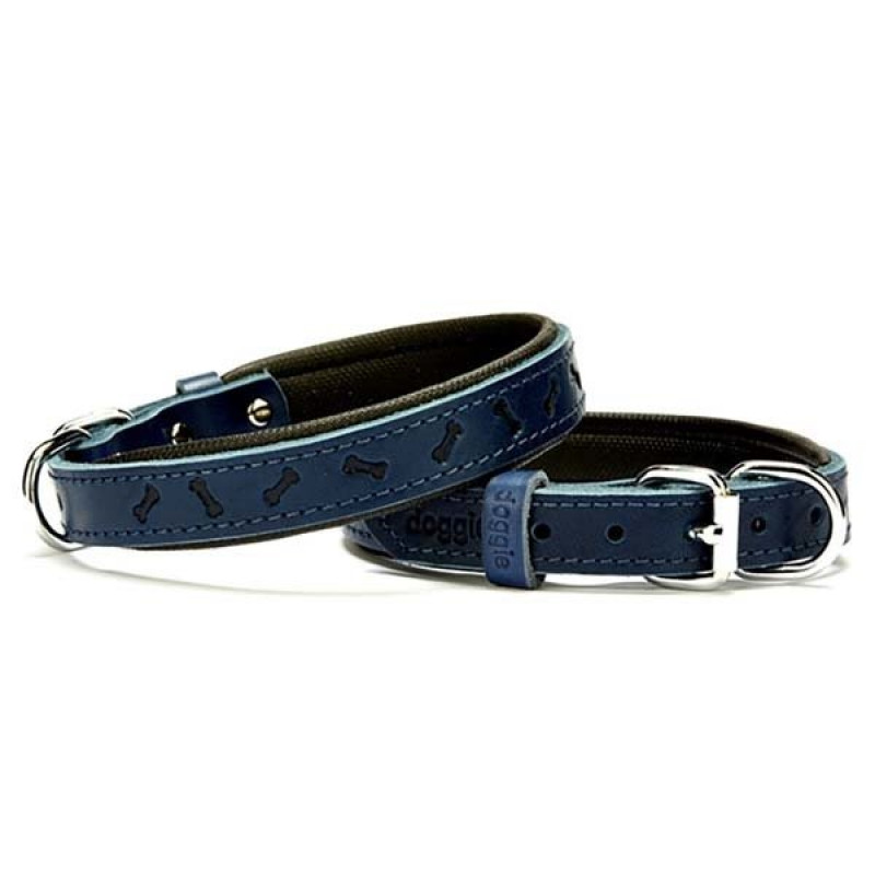 Doggie 2x35 Cm Comfort Deri Kemik Desenli Boyun Tasması Small Mavi | Köpek Boyun Tasması Doggie 2x35 Cm Comfort Deri Kemik Desenli Boyun Tasması Small Mavi | Köpek Boyun Tasması