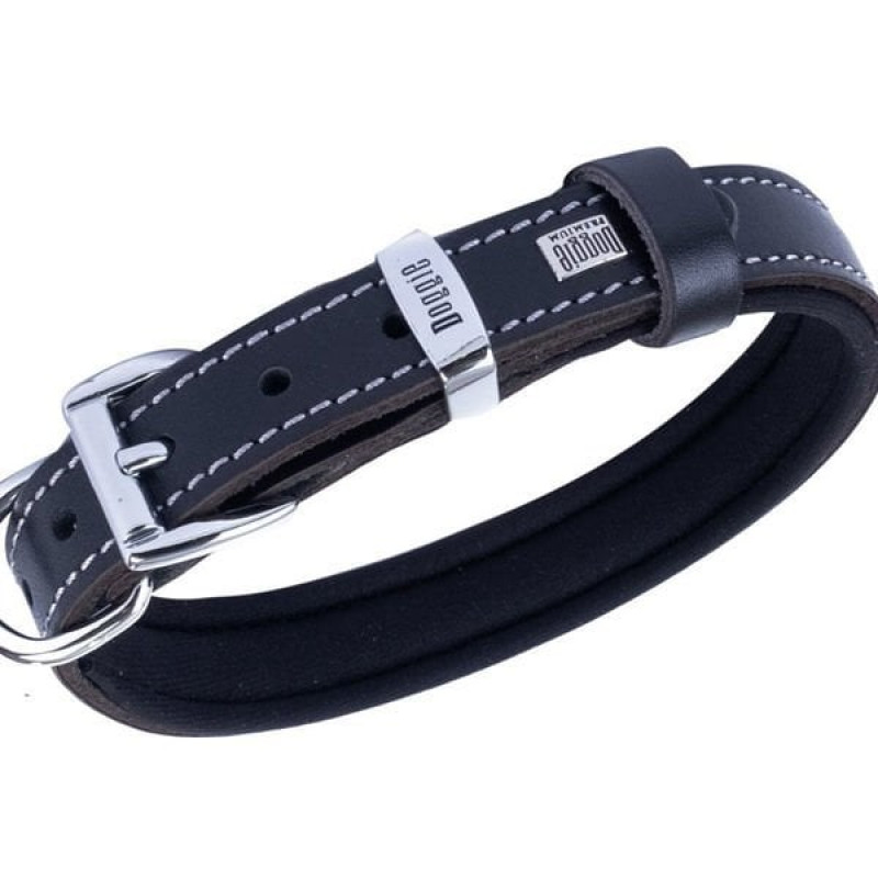 Doggie 2x35 Cm Comfort Deri Nazar Boncuklu Boyun Tasması Small Siyah | Köpek Boyun Tasması