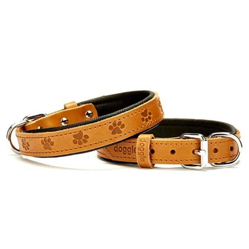 Doggie 2x35 Cm Comfort Deri Pati Desenli Boyun Tasması Small Camel | Köpek Boyun Tasması Doggie 2x35 Cm Comfort Deri Pati Desenli Boyun Tasması Small Camel | Köpek Boyun Tasması