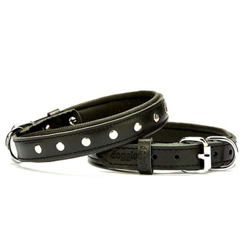 Doggie 2x40 Cm Comfort Deri Rivetli Boyun Tasması Medium Siyah | Köpek Boyun Tasması Doggie 2x40 Cm Comfort Deri Rivetli Boyun Tasması Medium Siyah | Köpek Boyun Tasması