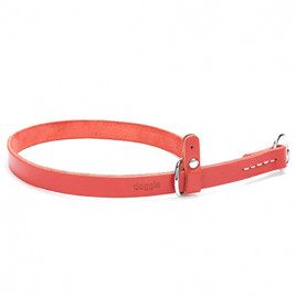 2x50-60 Cm Klasik Deri Boğma Tasması Red | Köpek Eğitim Tasması