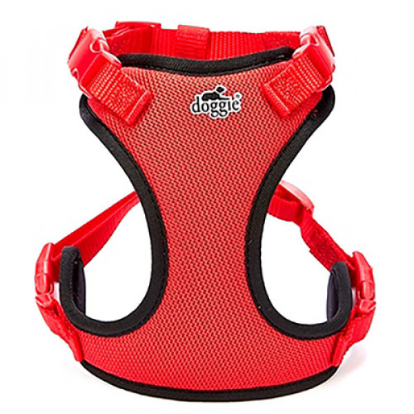 Doggie 2x55-65 Cm Havalı Ped Dokuma Göğüs Tasması Red | Köpek Göğüs Tasması