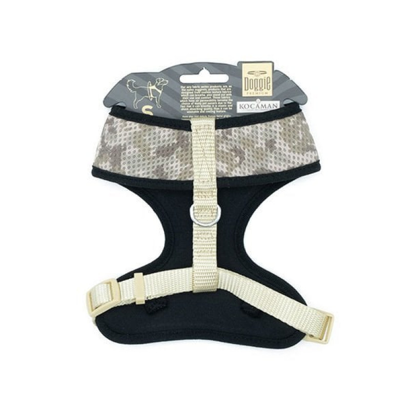 Doggie 2x55cm Havalı Dokuma Küçük Irk Göğüs Tasması Kamuflaj | Köpek Göğüs Tasması