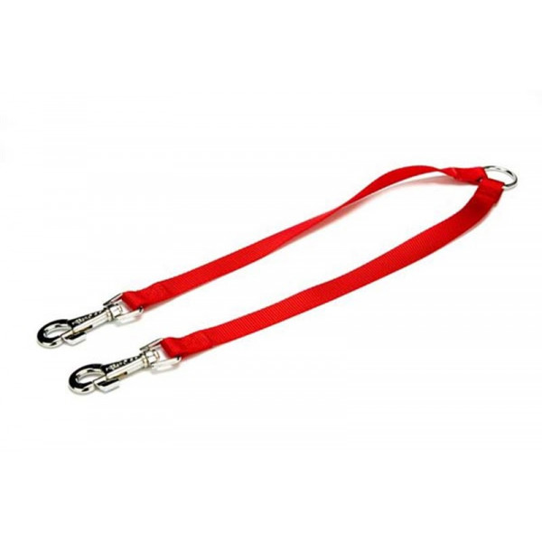 Doggie 2x60-60 Cm Dokumadan Çift Köpek Gezdirme Kayışı Kırmızı | Köpek Gezdirme Tasması