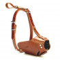 Doggie 2x65-65cm Uzun Burun Koruma Deri Ağızlık Brown | Köpek Ağızlığı