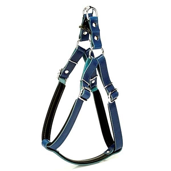 Doggie 2x65 Cm Fırstclass Deri Ronın Göğüs Tasması Large Mavi | Köpek Göğüs Tasması