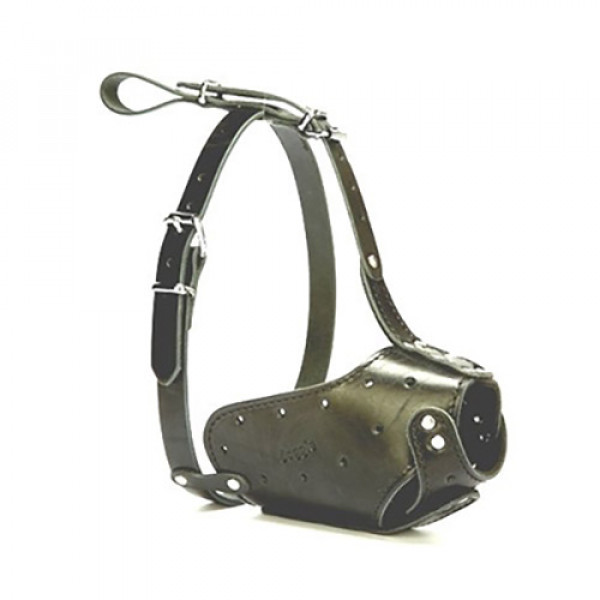 Doggie 2x80-80cm Uzun Burun Koruma Deri Ağızlık Black | Köpek Ağızlığı