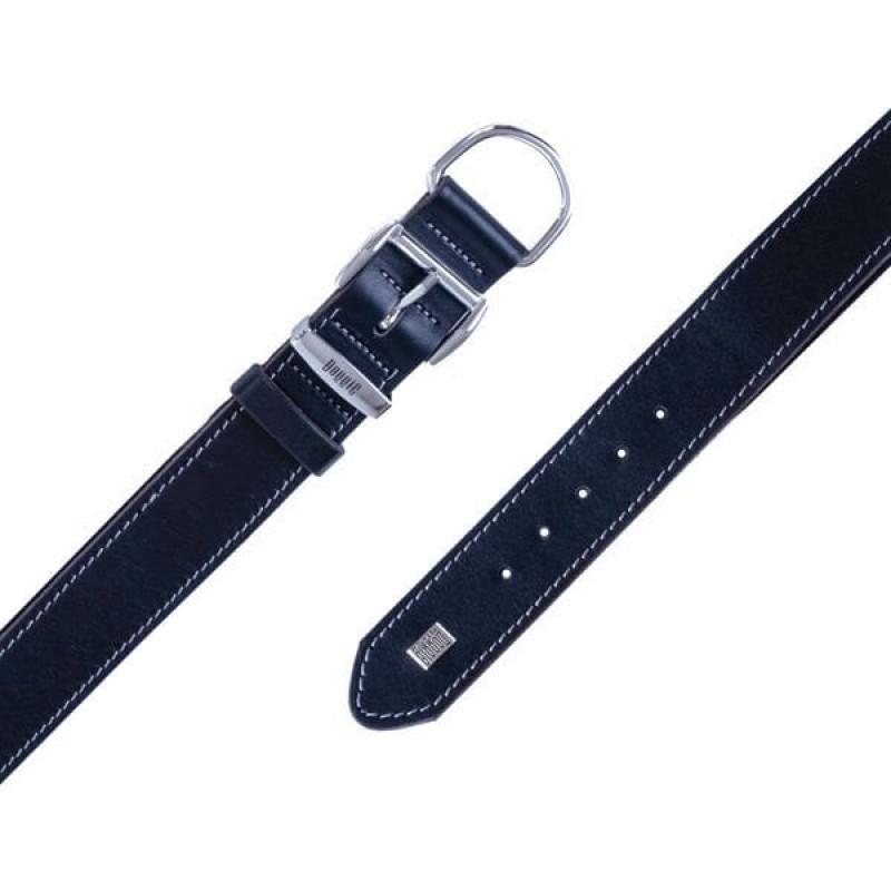 Doggie 3,5x52 60 Cm Konfor Deri Sade Boyun Tasması Siyah | Köpek Boyun Tasması