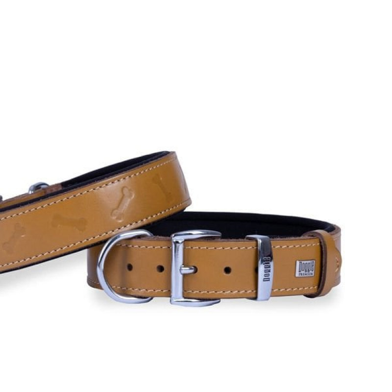 Doggie 3.5x55 Cm Comfort Deri Kemik Desenli Boyun Tasması Medium Camel | Köpek Boyun Tasması Doggie 3.5x55 Cm Comfort Deri Kemik Desenli Boyun Tasması Medium Camel | Köpek Boyun Tasması