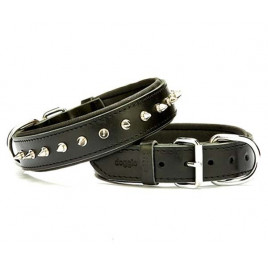 3.5x60 Cm Comfort Deri Çivili Boyun Tasması Large Siyah | Köpek Boyun Tasması