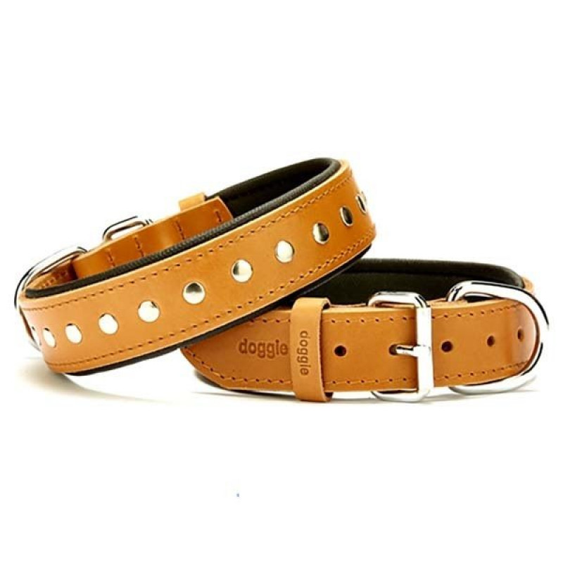 Doggie 3.5x60 Cm Comfort Deri Rivetli Boyun Tasması Large Camel | Köpek Boyun Tasması Doggie 3.5x60 Cm Comfort Deri Rivetli Boyun Tasması Large Camel | Köpek Boyun Tasması