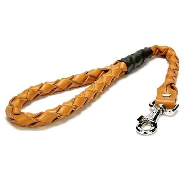 Doggie 3x100 Cm Örgülü Deri Gezdirme Tasması Medium Camel | Köpek Gezdirme Tasması