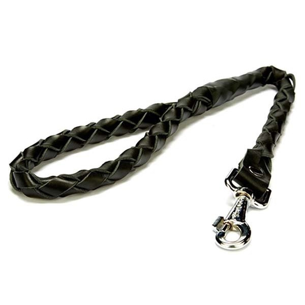 Doggie 3x100 Cm Örgülü Deri Gezdirme Tasması Medium Siyah | Köpek Gezdirme Tasması