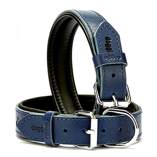 Doggie 3x42-50 Cm Yumuşak Firstclass Deri Boyun Tasması Royalblue | Köpek Boyun Tasması