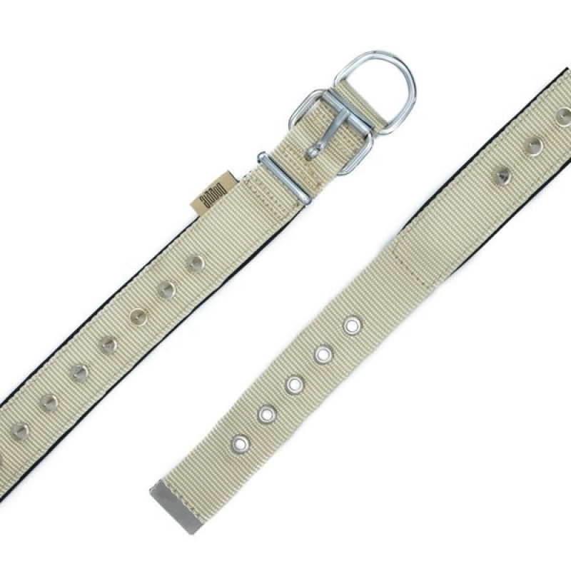 Doggie 3x47-55 Cm Konfor Dokuma Çivili Boyun Tasması Haki Large | Köpek Boyun Tasması