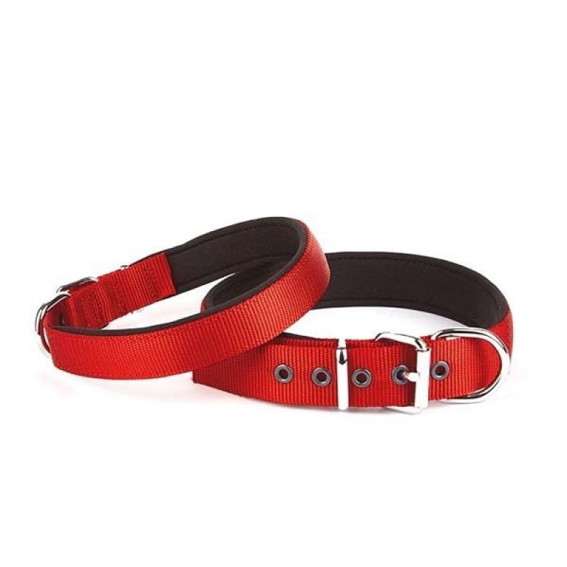 Doggie 3x47 55 Cm Konfor Dokuma Sade Boyun Tasması Kırmızı | Köpek Boyun Tasması