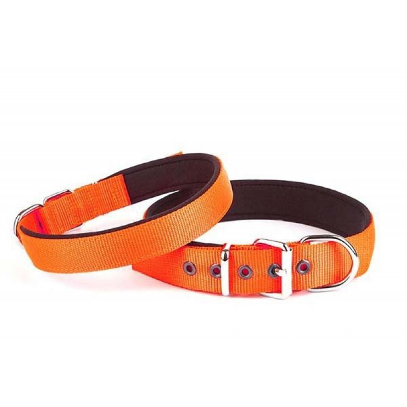 Doggie 3x47 55 Cm Konfor Dokuma Sade Boyun Tasması Turuncu | Köpek Boyun Tasması